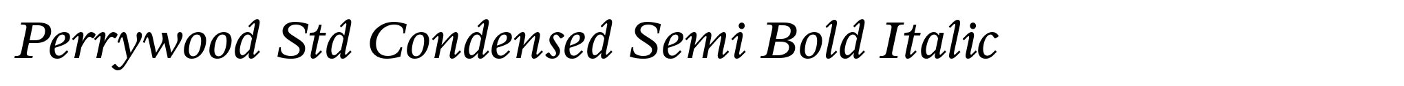 Perrywood Std Condensed Semi Bold Italic image